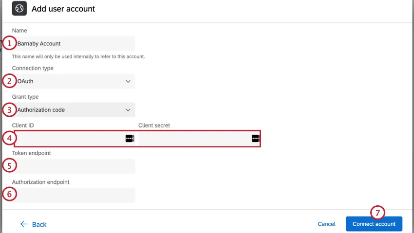 adding a new oauth account