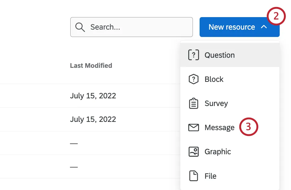 adding a new message resource