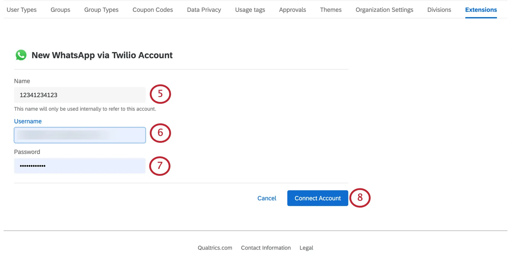 フィールドの説明