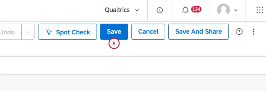 save button in dasboard