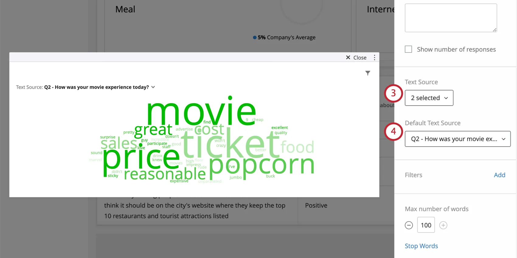 Can select multiple under widget text source