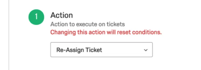 Ticket in Aktions-Dropdown-Box neu zuordnen