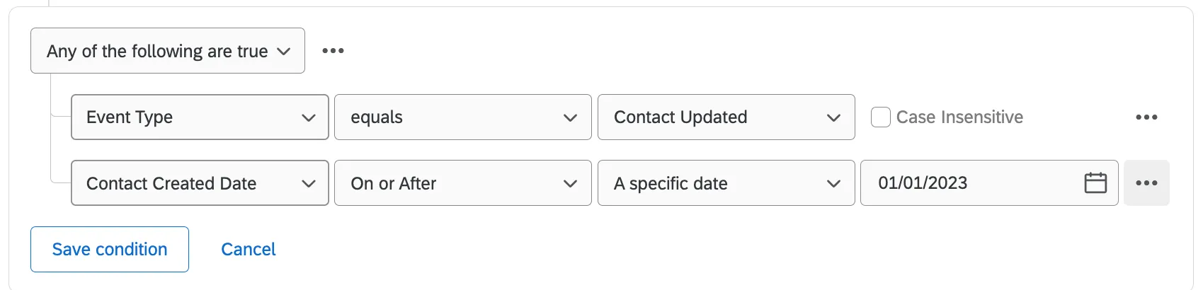 conditions within an xid change event