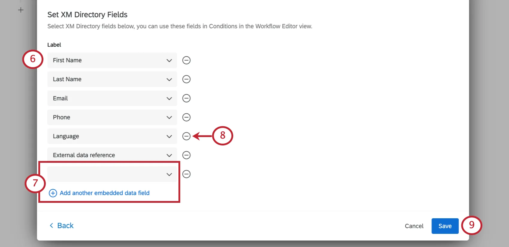 Adding XM directory fields