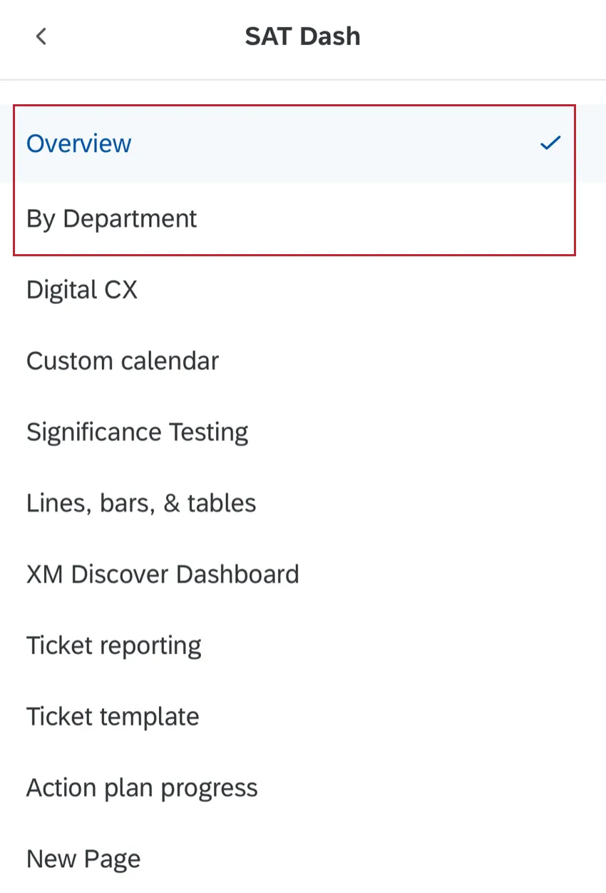 choosing a page to view