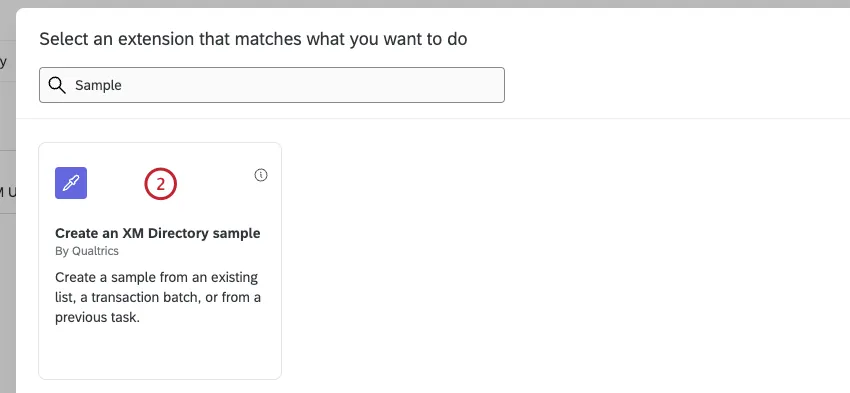 selecting the create experience id task