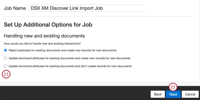 choosing how duplicates are handled