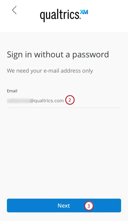 inserire un indirizzo e-mail per ricevere un link di accesso