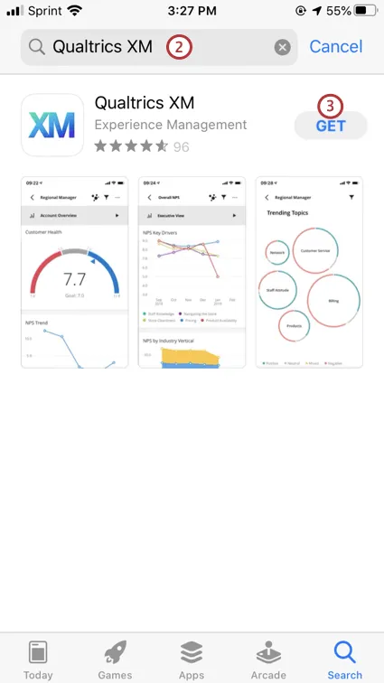 cercando lapplicazione nellApp Store