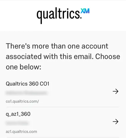 selecting an account to login to