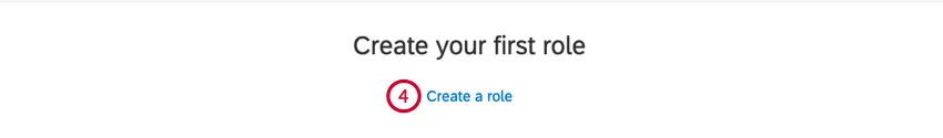 the create a role button