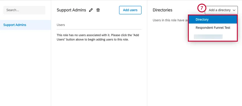 the add a directory dropdown in the top right