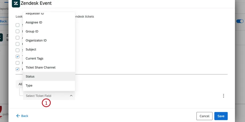 escolher um campo para basear a condição