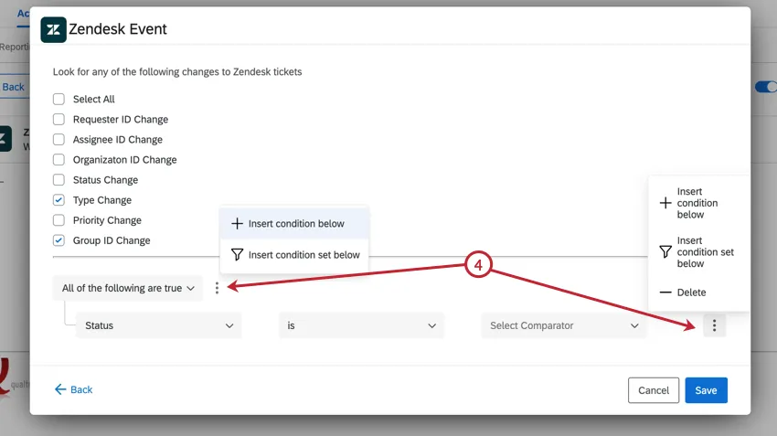 adicionar uma nova condição