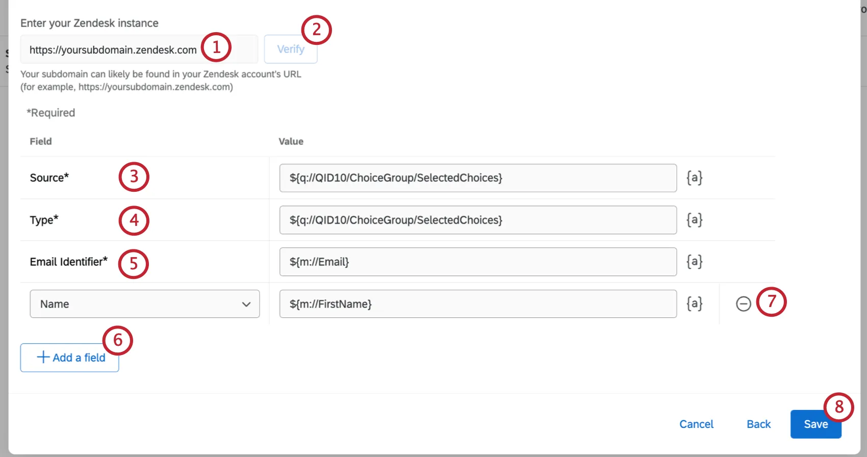 mapping values for the create profile task
