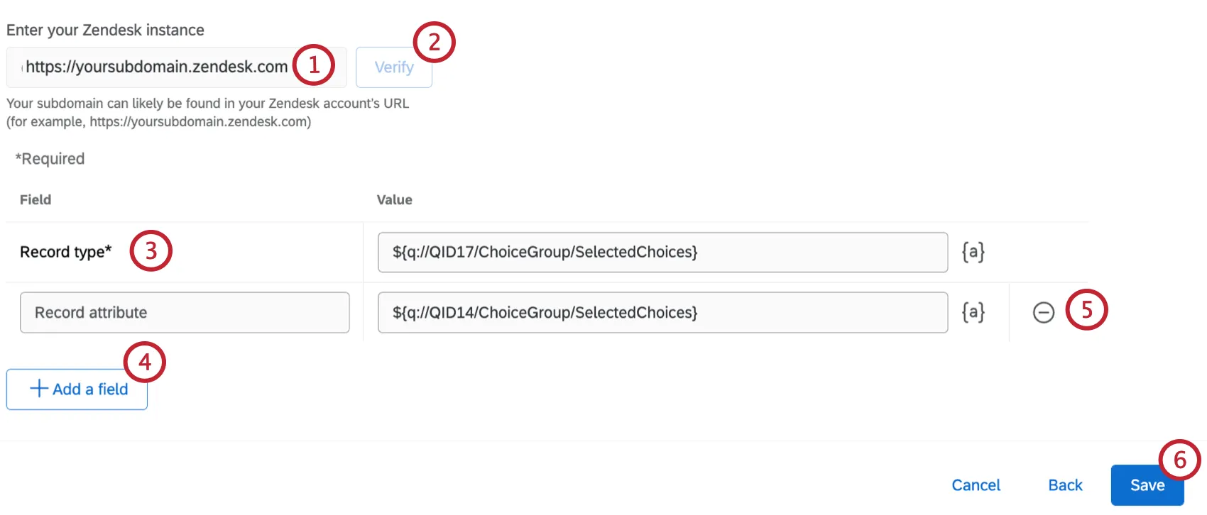 mapping values for the create record task